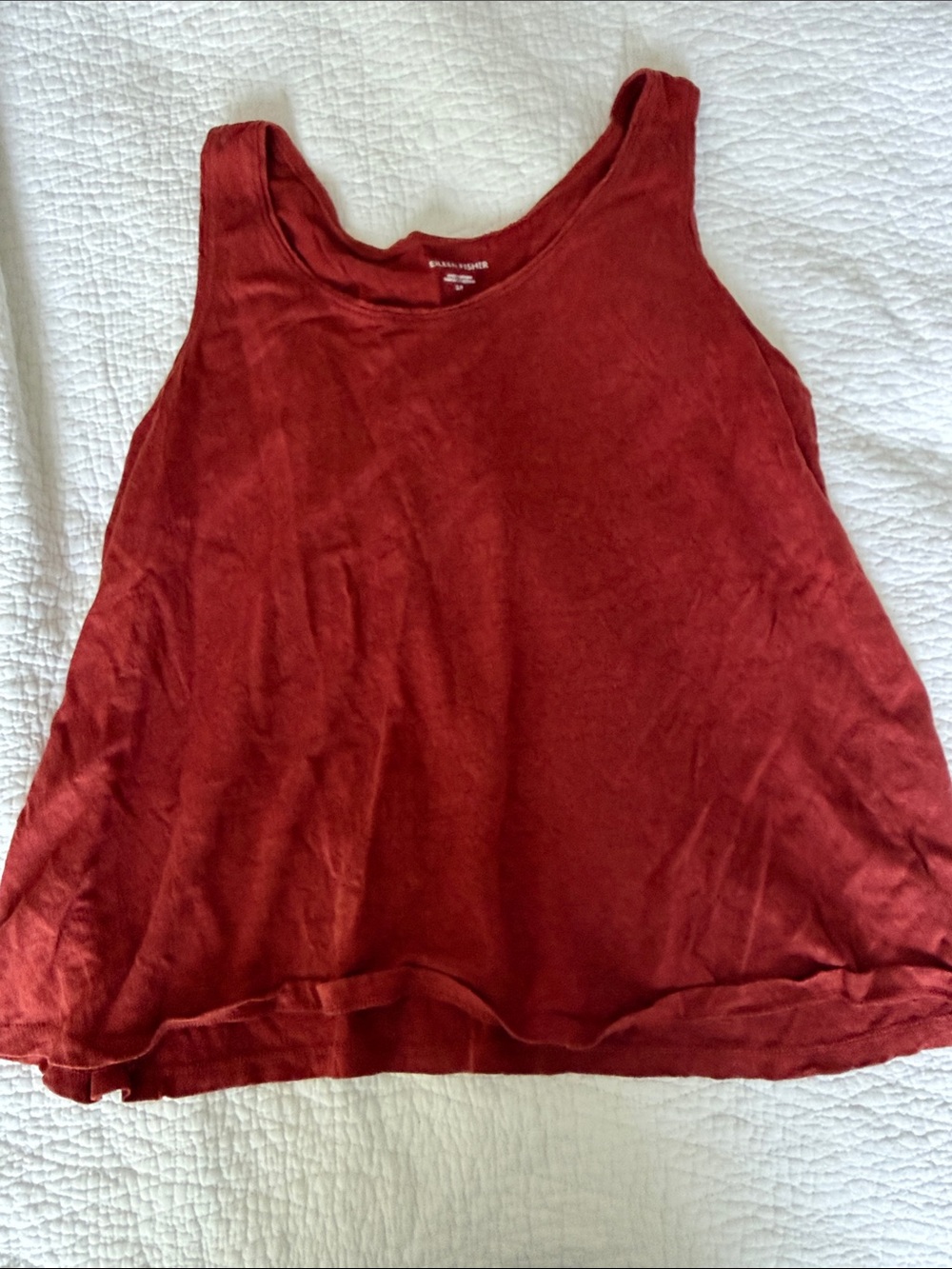Eileen Fisher Rust Red Tank Swing Top